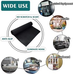 2M x 1M Black Thick 3mm Subwoofer Speaker Felt Fabric Carpet Craft Auto Liner
