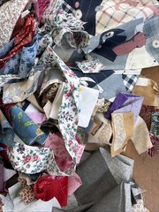 Vintage Cotton Fabric Scraps For Crumb Quilts & Crafts Junk Journal 5 Pounds LOT
