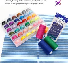 72Pcs Sewing Thread kit, 36 Assorted Colors Machine Threads with 36 Color