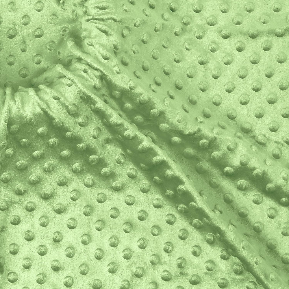 Minky Dot Fabric by the Yard, 1 Yard X 60 Inch Wide Soft Plush Fabric Sage Green