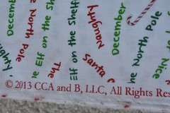 By 1/2 Yd, Red & Green Christmas Phrases on White, Quilting Treasures, P6850