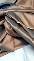 Fabric Sold By Yard Brown Orange Two Tone Taffeta IRIDESCENT