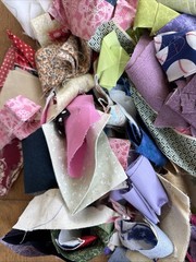 Vintage Cotton Fabric Scraps For Crumb Quilts & Crafts Junk Journal 5 Pounds LOT