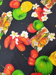 Alexander Henry Fabric Amaretto Fruit Cherries Lemons Cotton 1 Yard 10 Inches