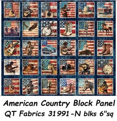 American Country Cotton Quilt fabric QT 31997-R Patriotic Stars on Red