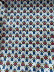 Vintage Joan Kessler Concord Fabric Farm Boy And Girl With Matching Pink 12 Yds