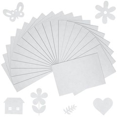 White Felt Fabric Sheets 8 x 12 in 20 Pcs Polyester Craft DIY