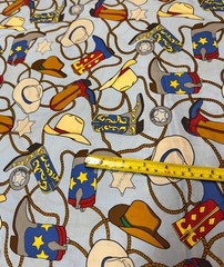 U S Marshall Cowboy Boots Fabric one 17 x 20 inch piece 100% Cotton Free Ship
