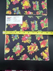VTG 90’s Concord Fabrics Good Time Chintz Fruit 8-10″ Blocks NOS Sample Swatch