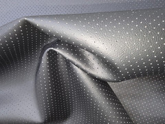 Unknown – Perforated Faux Leather / Color Black – 2 yards