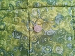 “Shades Green Swirls” Cotton Fabric FQ. 18″x21″ T605