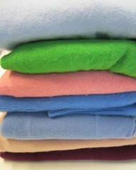 Lot of 7 Cashmere Sweaters Cutter Craft Repurpose Upcycle Flawed Pastels Green