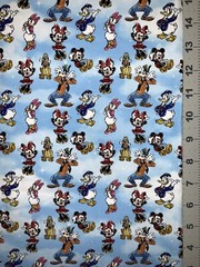 Mickey Mouse And Friends Custom Fabric Fat Quarter 18”x28” Cotton Spandex