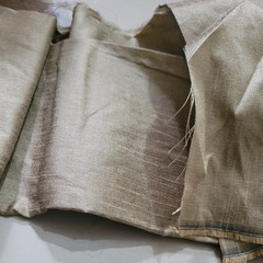 silver Dupioni Raw Silk fabric by yard for dress making, crafts, cover, curtains