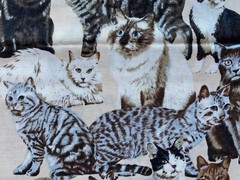TIMELESS TREASURES FABRIC~Hi Fashion~CATS~TABBIES~CALICO~TORTOISE SHELL~1998~
