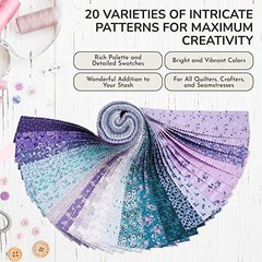 Tinyspool & Co.’s Twirlie Roll 40 Precut Quilting Fabric Strips for Quilting …