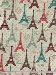 Paris Eiffel Towers in Color Quilt Fabric – Fat Quarter