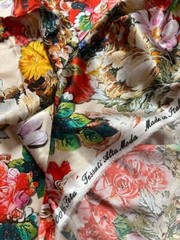Authentic Top Italian designer Pure silk satin luxury dress Fabric . Silk 97% el