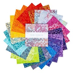 Riley Blake Designs 10-23565-42 Batiks Swirl the Rainbow precut 10 Inch Stacker