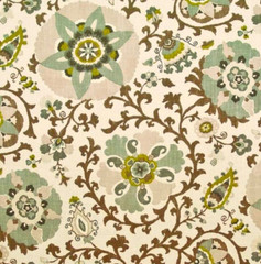 Braemore SILSILA Suzani WOODLAND Linen Drapery Curtain Pillow Upholstery Fabric