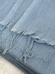 Blue Cotton Polyester Blend Fabric 3 Yards 44″ Wide Directional Crepe Apparel