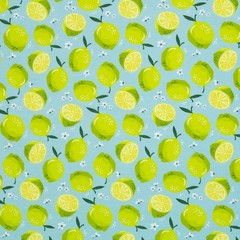 1 m x 1.50 m Cotton Jersey Melody Lime Sprinkles Pattern Scales