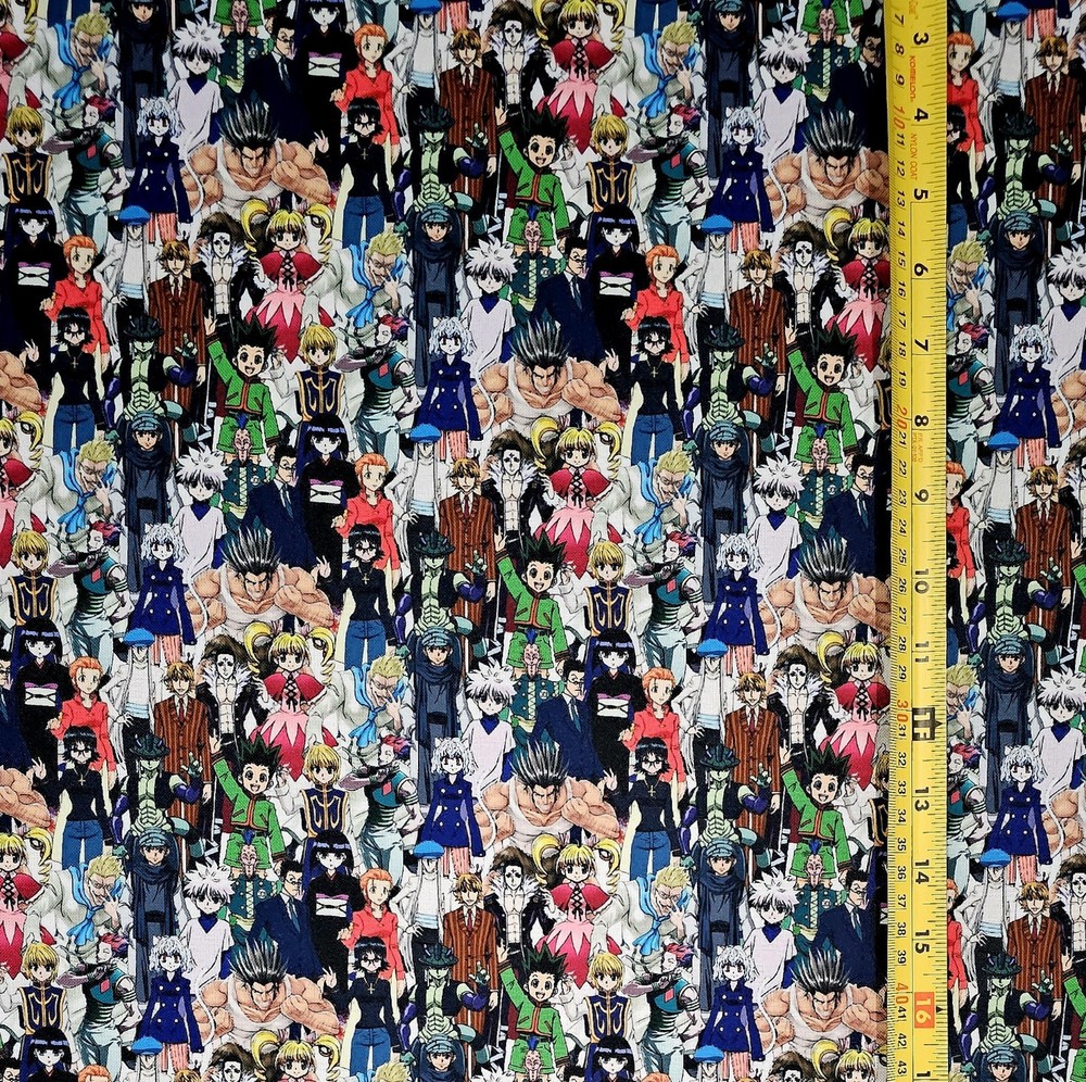 HUNTER X HUNTER ANIME COLLAGE 1 YARD FABRIC ( 36″ X 58″ ) BRAND NEW