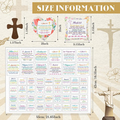 48-Piece Pocket Prayer Quilt Squares with Crosses – Spiritual Gift Set