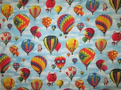 HOT AIR BALLOON SKY BALLOONS COTTON FABRIC FQ
