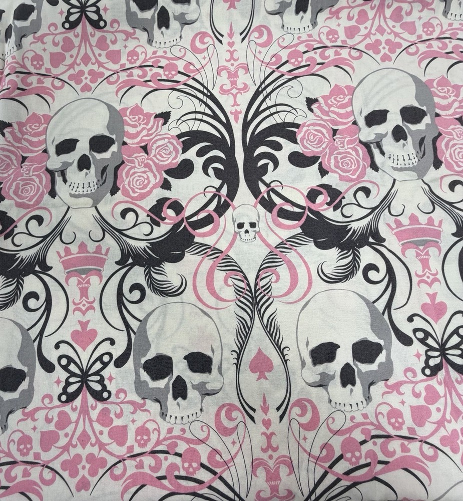 Regent Skull 2005 Fabric OOP Alexander Henry RARE HTF Fabric! 45” X 61”