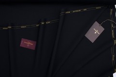 Ermenegildo Zegna cloth DEEP BLACK Trofeo suiting fabric , luxury suit fabric