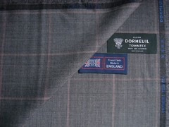 DORMEUIL 95% WOOL + 5% CASHMERE “VINTAGE” SUITING FABRIC “cashmere TOWNTX”-3.5 m