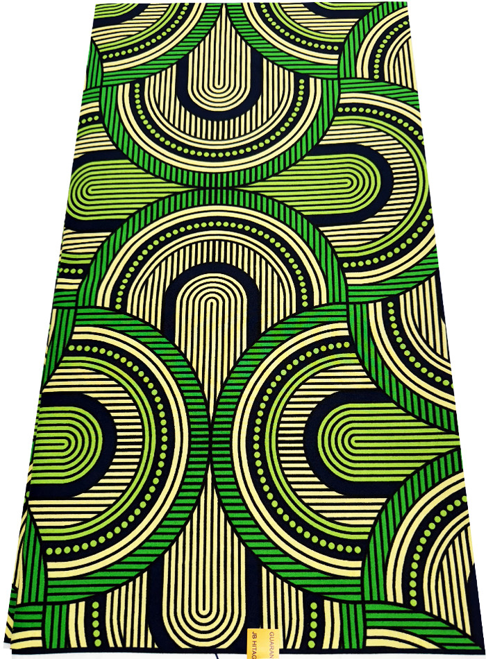 Polyester High Quality Design – Green Navy Yellow Cream Mint Black