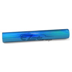 Fabric Holographic Sky Blue Cloth Vinyl Weave PU Faux Leather Iridescent Craft