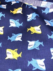 Robert Kaufmann Sevenberry Petite Sharks Cotton Fabric Sold by the Yard