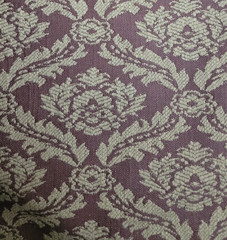 Jacquard Tapestry Weave Damask Drapery Upholstery Fabric Eggplant 5.5 yds x 54″
