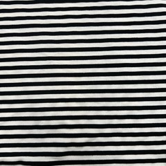 Jersey Black White 1/4″ Stripes R/P/S 60″ Wide Fabric Lot of 1 Yard & 25″ for $5