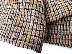 TWEEDY BALMORAL CHECK WOOL CASHMERE SILK BLEND OLIVE -BLUE -TAN MADE IN ITALY A9