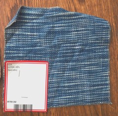 BRUNSCHWIG & FILS Charlecote Textured 27″ Pink + Small Indigo Fabric Samples