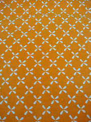 Quilter’s Showcase Orange White Bow Butterfly Design Fabric 2 Yds x 46″