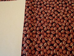 35″ X 42″ VINTAGE BROWN SEEDS? ON BLACK JO-ANN NEW COTTON #2649