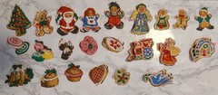 Fabric Pieces Christmas Holiday Cotton Squares Mixed Print Bundle Quilting 167pc