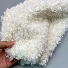 Curly Plush Faux Sherpa Fleece Fabric ry DIY Toy Doll Material 40 45CM