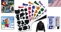 8 Sheets down Jacket Repair Patch Kit Pre-Cut Waterproof Nylon Fabric Patches