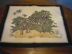 4 African Safari Animals Fabric Quilting Pillow Panels 22 x 17