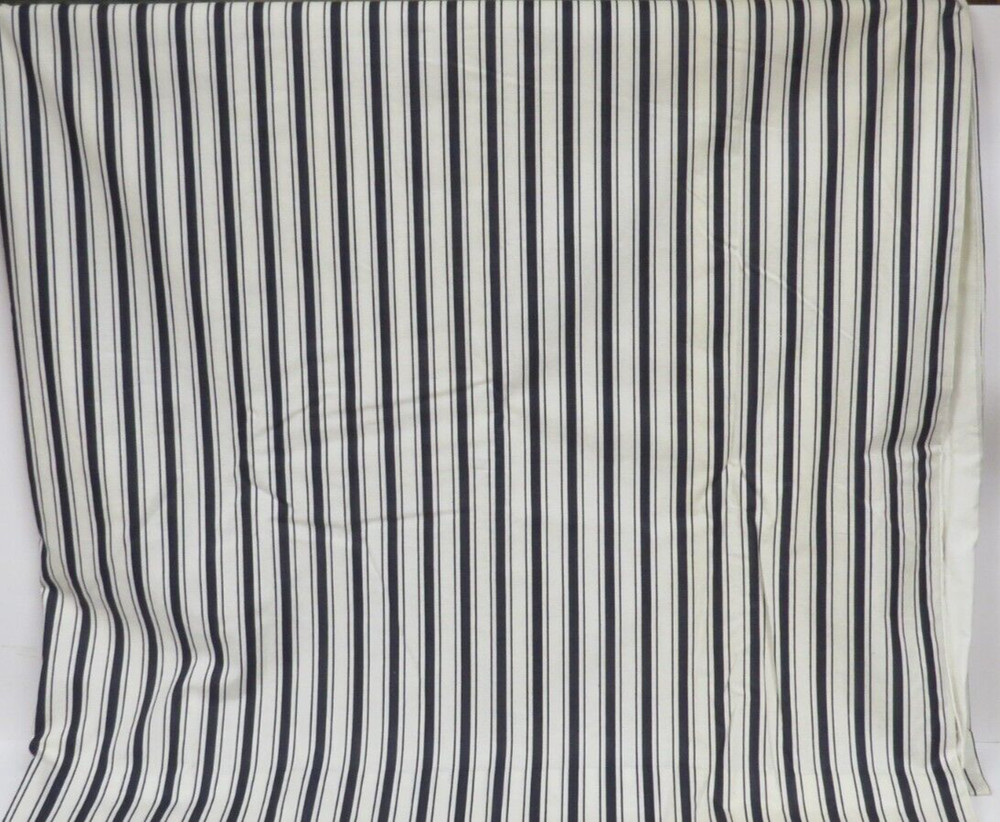 Waverly “Candy Stripe” Fabric Black & White Completely Lined 50″ W x 26″ L