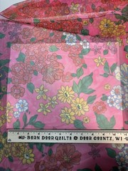 Pink Floral Sheer Mesh Fabric 5 Yards x 62” Wide | Non-Stretch Polyester |