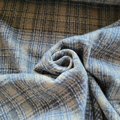 Beige, Gray, White, Soft Textured Plaid Flat Boucle Suiting from Tahari – Chic!