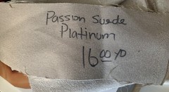 Ultra Suede / Passion Suede Fabric 2pcs Platinum 60”x53” & Black 28 1/4” x 66”