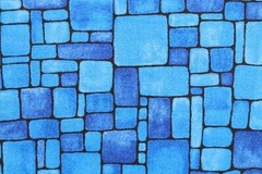 42″ x 44″ Light Fantastic by Fabric Freedom in London England Blue Stone Blocks